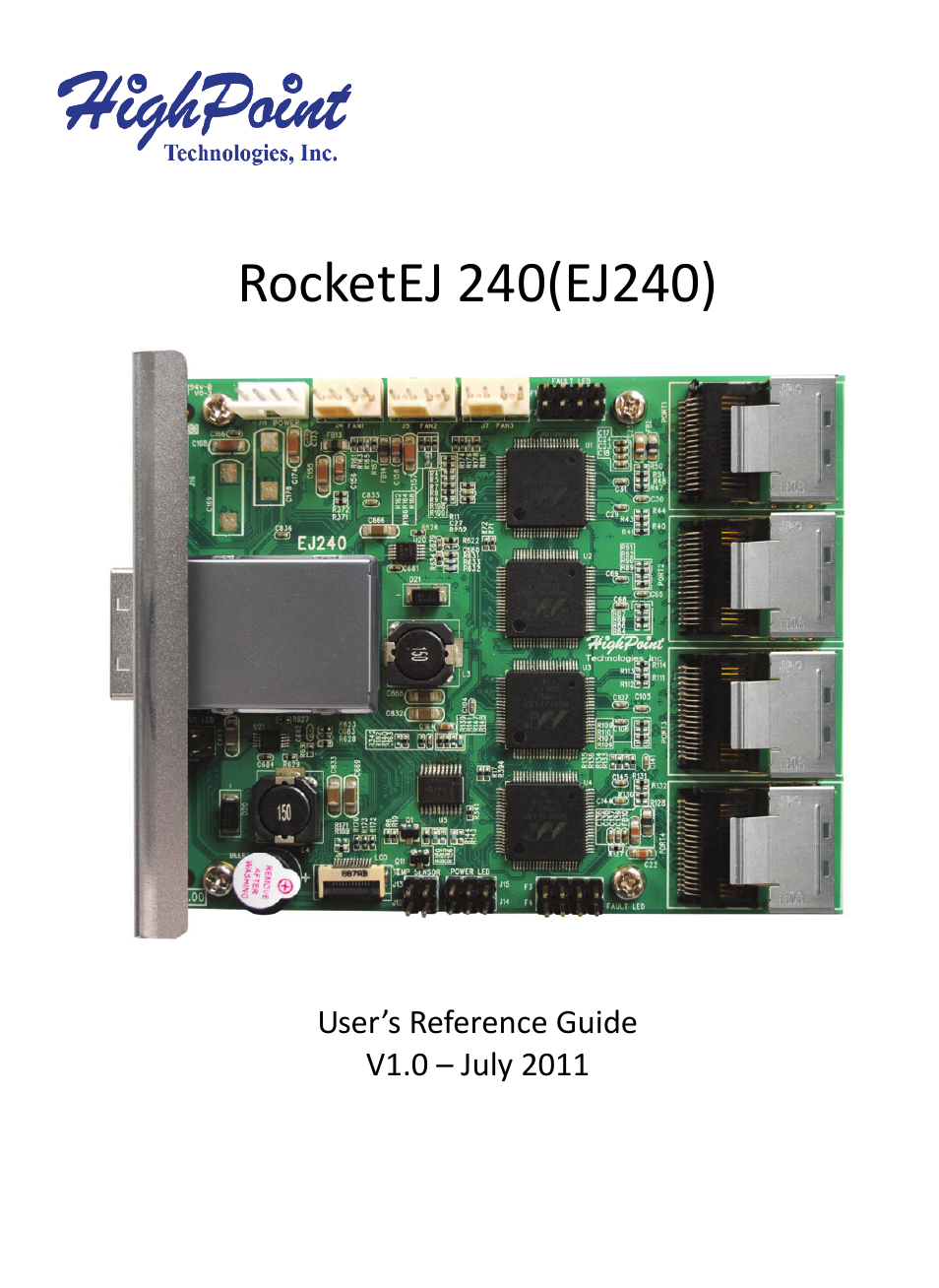 HighPoint EJ 240 User Manual | 8 pages