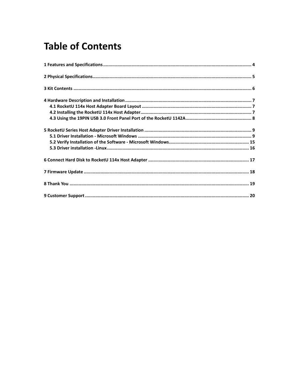 HighPoint RocketU 1144C User Manual | Page 3 / 20
