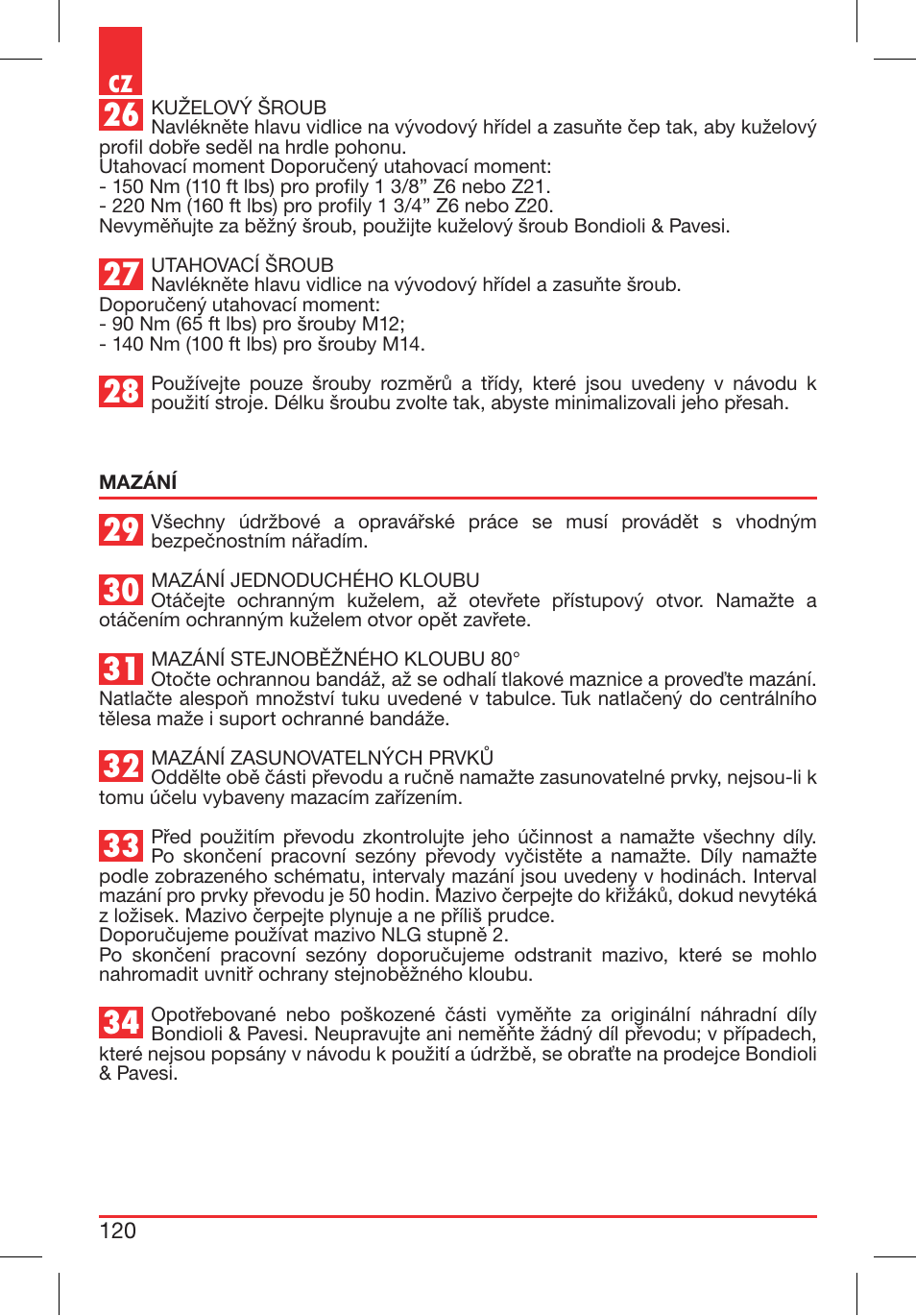 Bondioli&Pavesi 399CEBR13_C User Manual | Page 120 / 227
