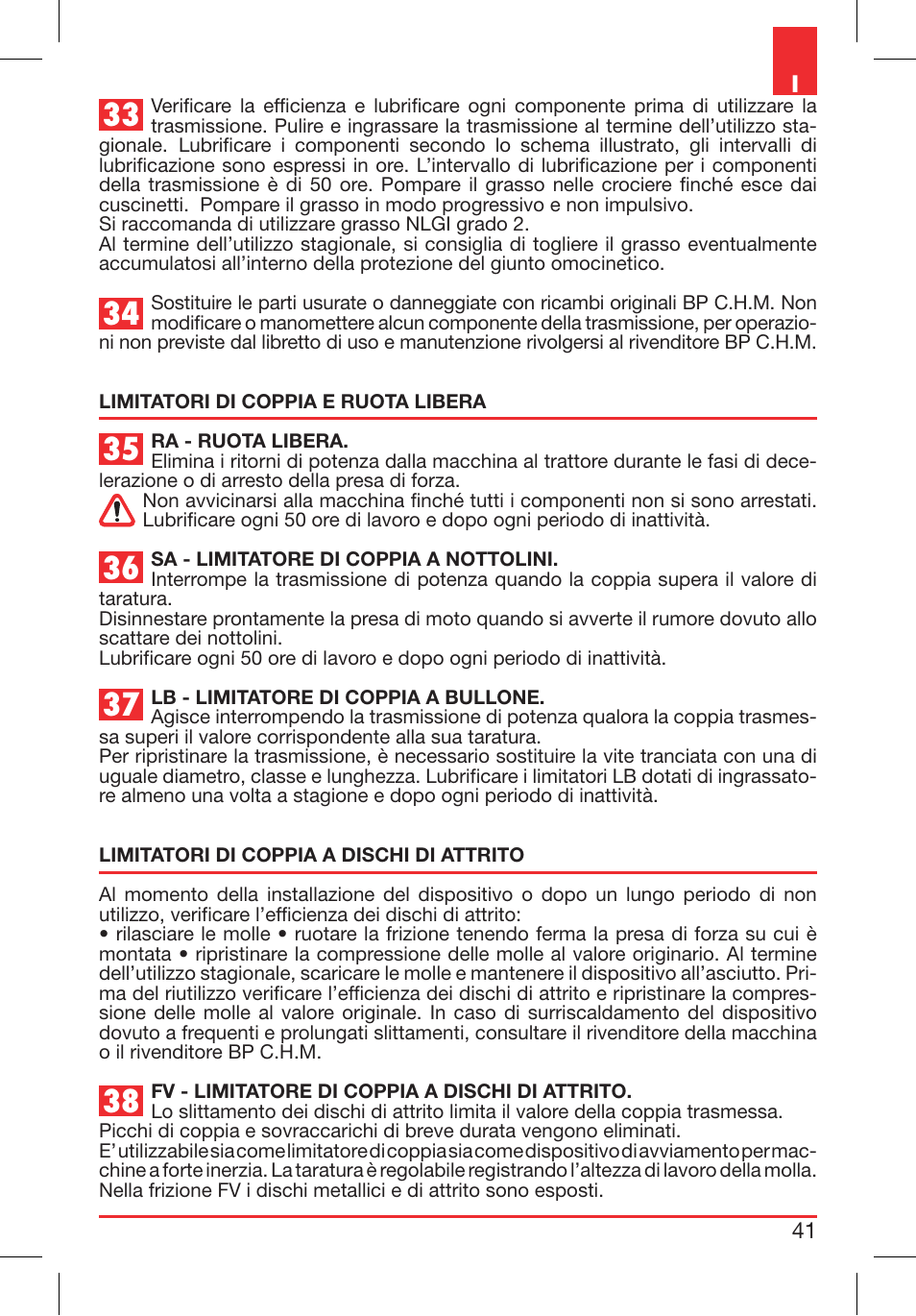 Bondioli&Pavesi 399CEBR13_C User Manual | Page 41 / 227