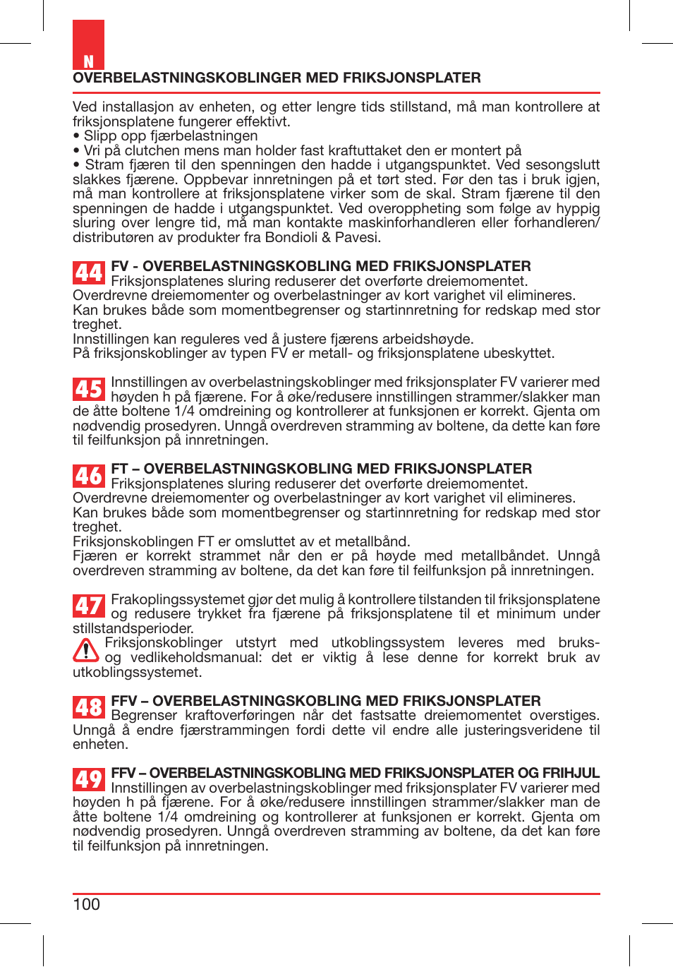 Bondioli&Pavesi 399CEE010_E User Manual | Page 100 / 255