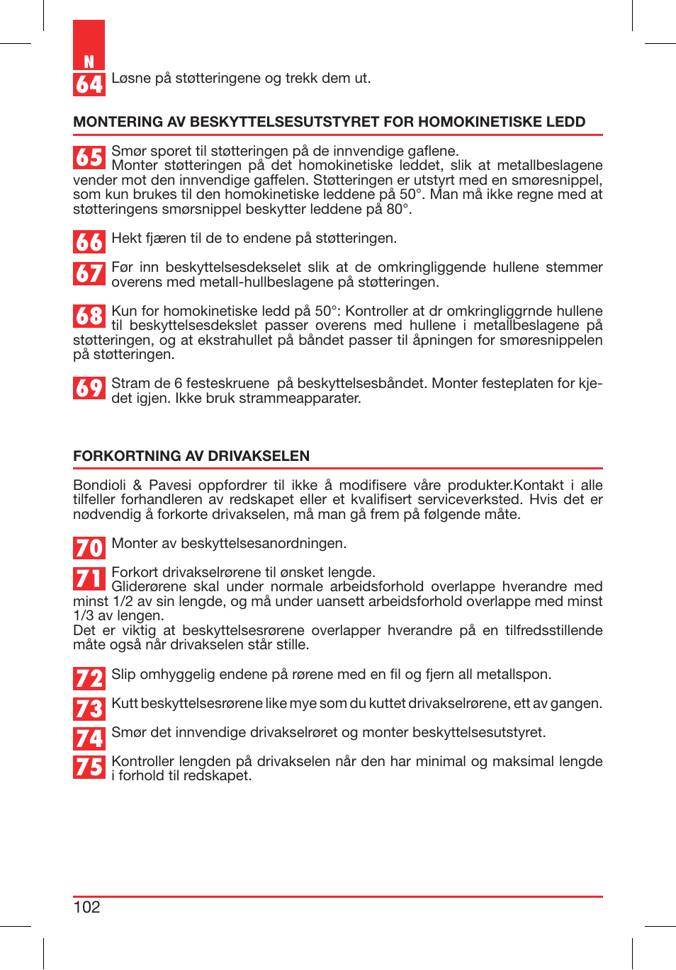 Bondioli&Pavesi 399CEE010_E User Manual | Page 102 / 255