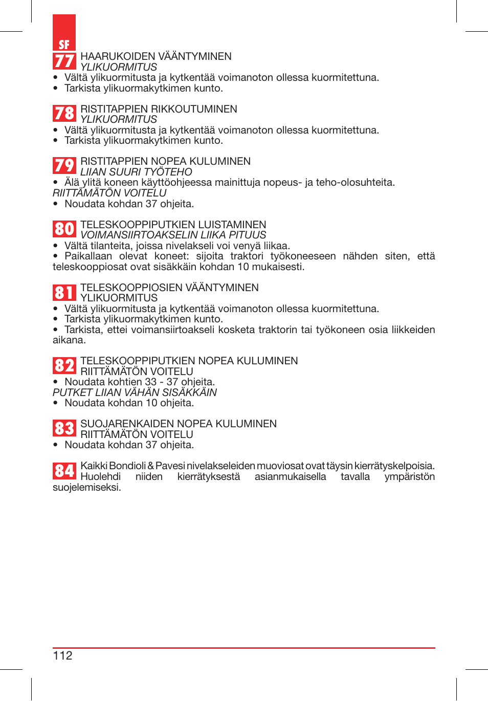 Bondioli&Pavesi 399CEE010_E User Manual | Page 112 / 255