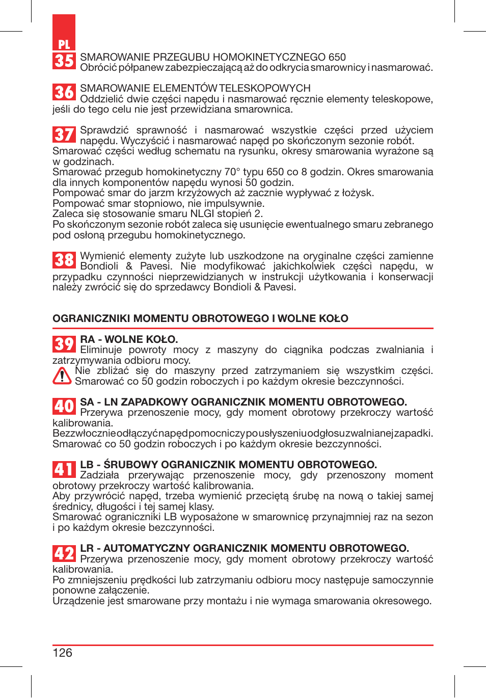 Bondioli&Pavesi 399CEE010_E User Manual | Page 126 / 255