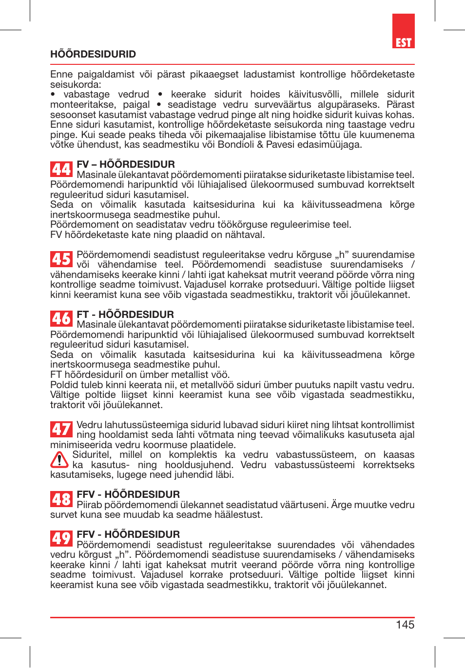 Bondioli&Pavesi 399CEE010_E User Manual | Page 145 / 255