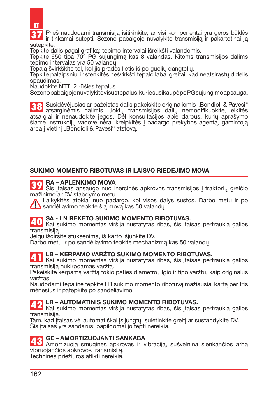 Bondioli&Pavesi 399CEE010_E User Manual | Page 162 / 255