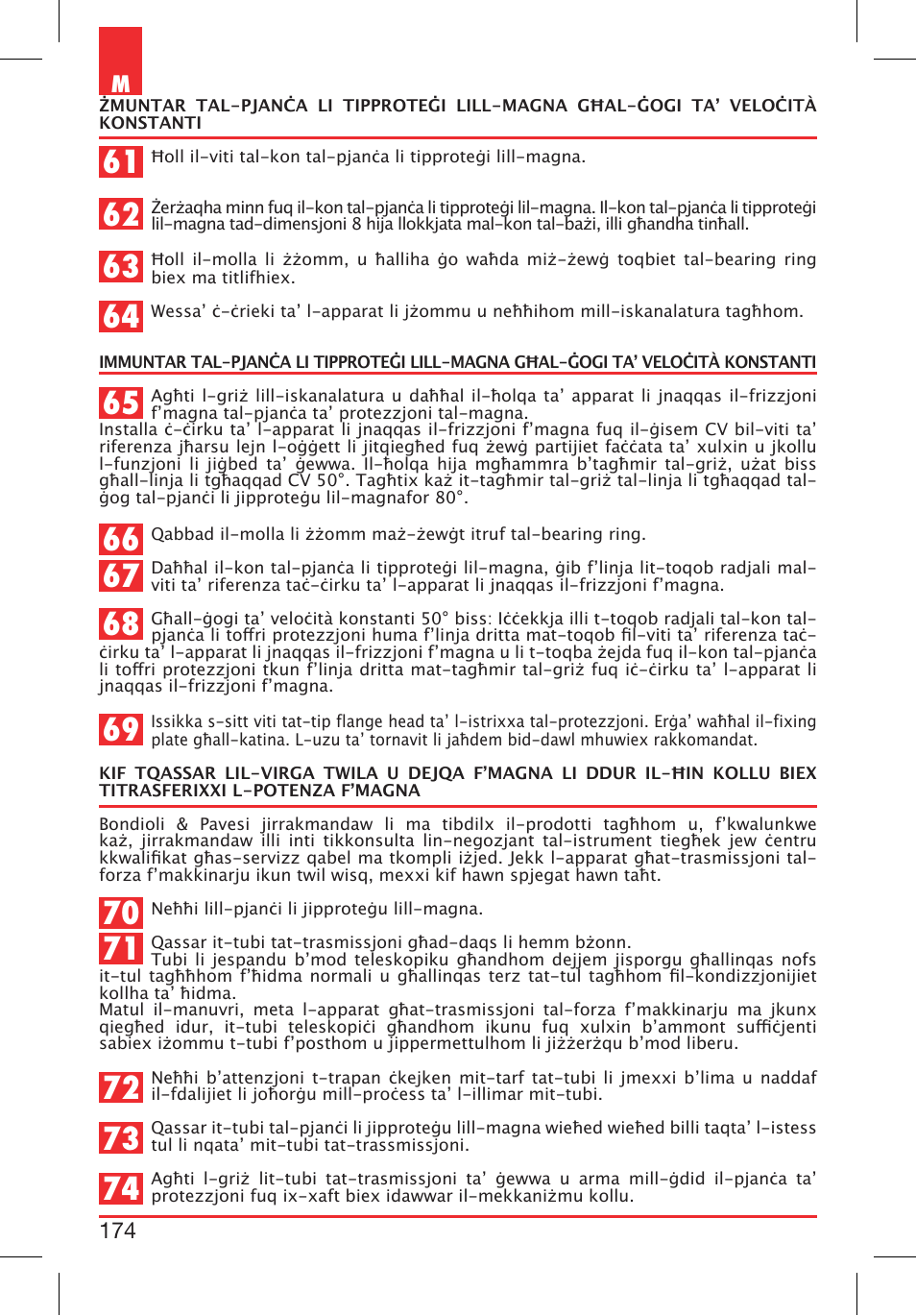 Bondioli&Pavesi 399CEE010_E User Manual | Page 174 / 255