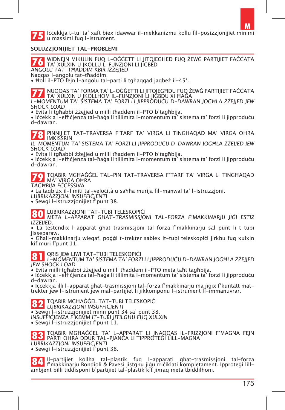 175 m | Bondioli&Pavesi 399CEE010_E User Manual | Page 175 / 255