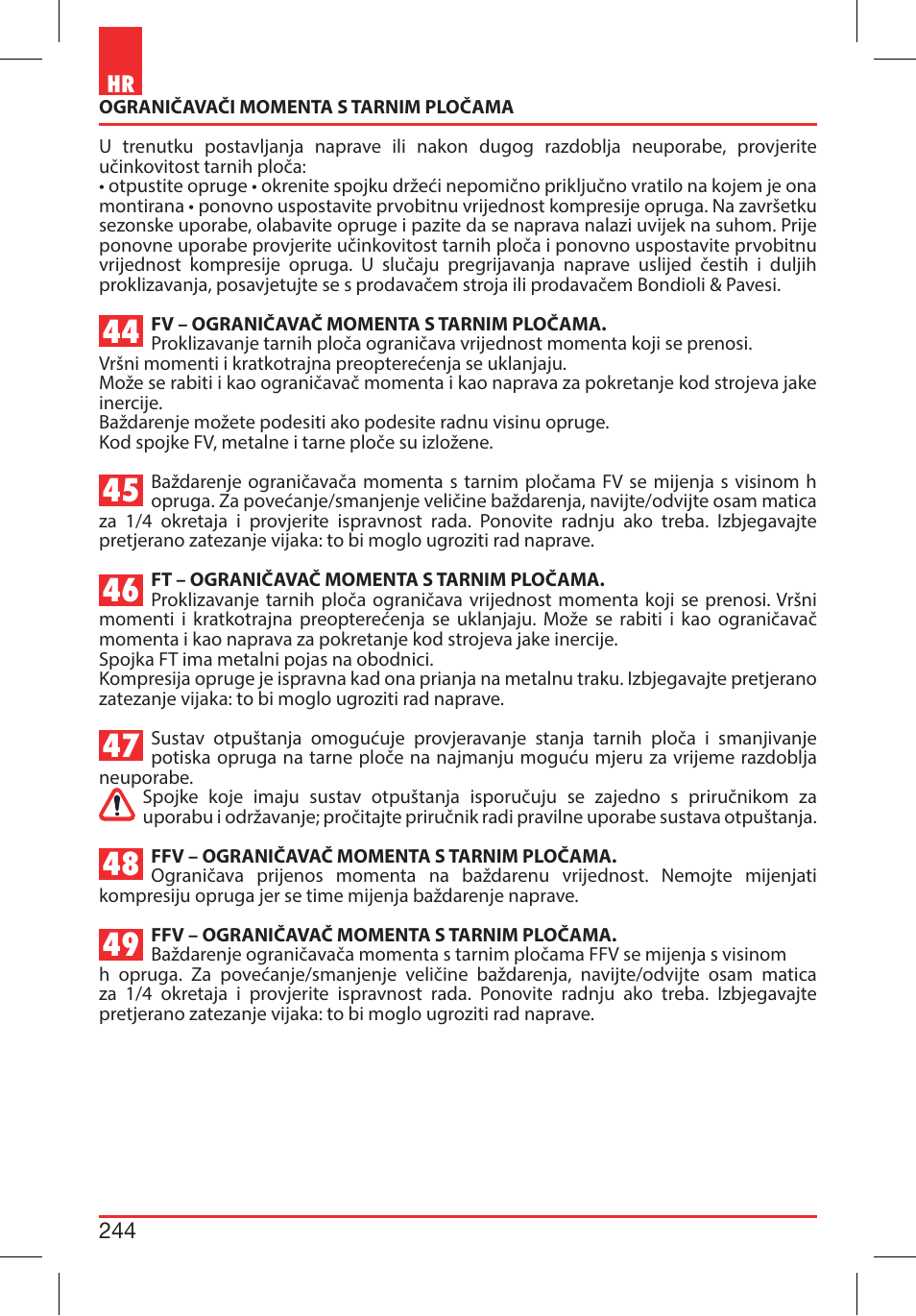 Bondioli&Pavesi 399CEE010_E User Manual | Page 244 / 255