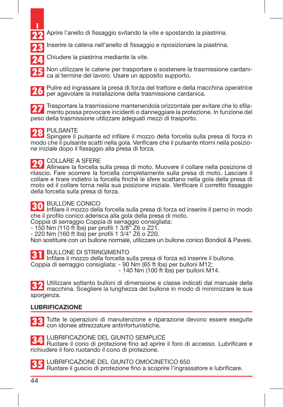 Bondioli&Pavesi 399CEE010_E User Manual | Page 44 / 255