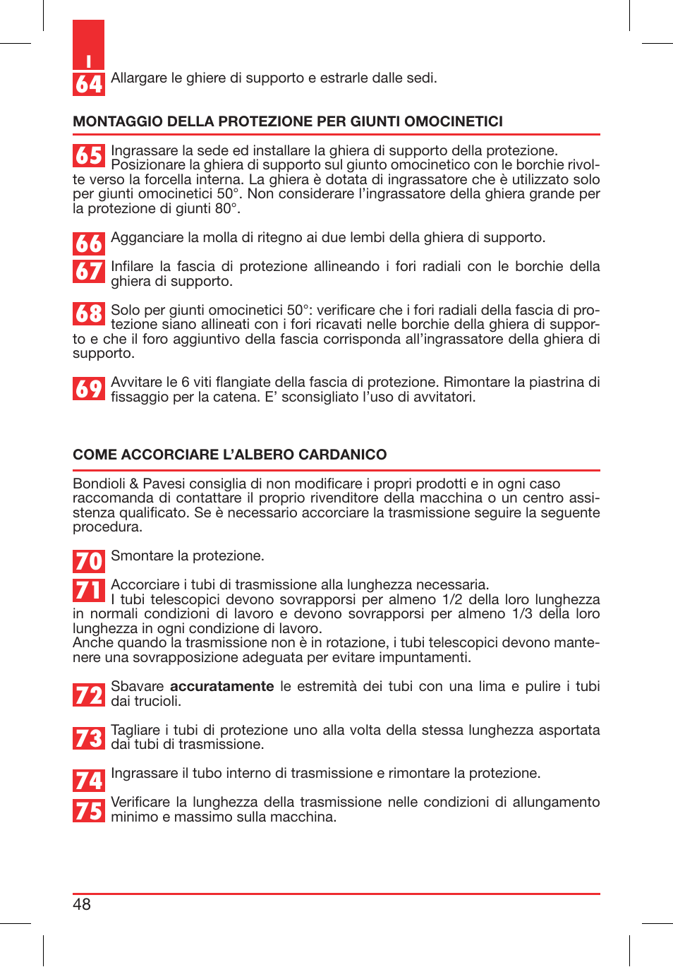 Bondioli&Pavesi 399CEE010_E User Manual | Page 48 / 255