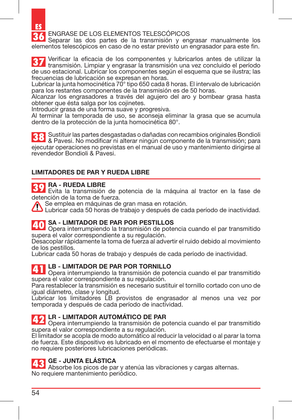 Bondioli&Pavesi 399CEE010_E User Manual | Page 54 / 255