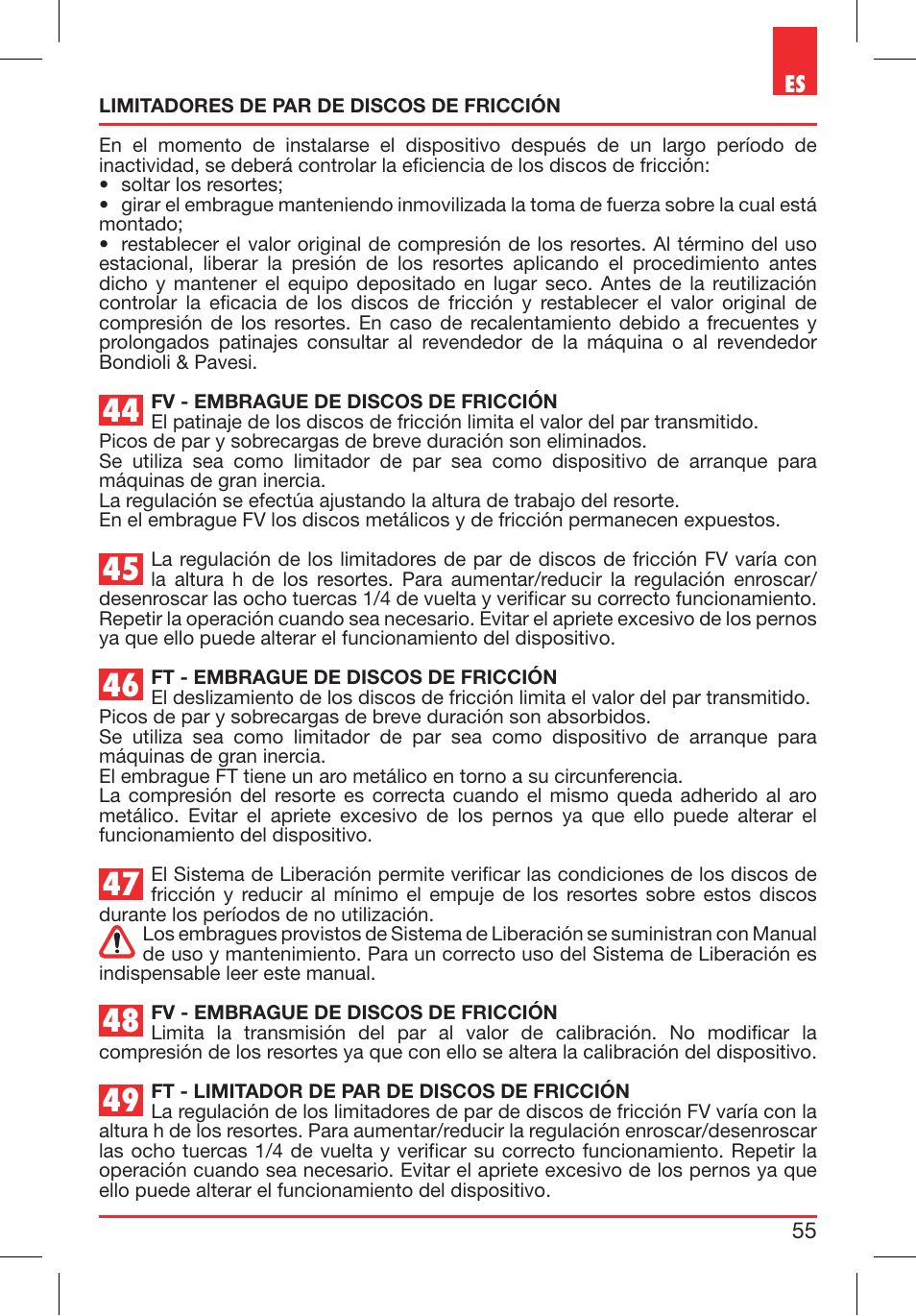 Bondioli&Pavesi 399CEE010_E User Manual | Page 55 / 255
