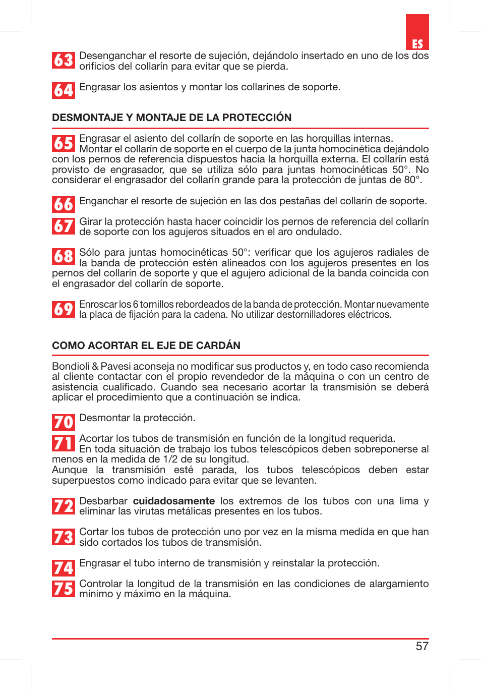 Bondioli&Pavesi 399CEE010_E User Manual | Page 57 / 255