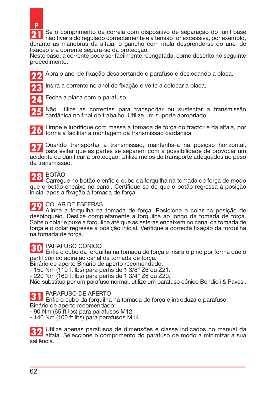 Bondioli&Pavesi 399CEE010_E User Manual | Page 62 / 255