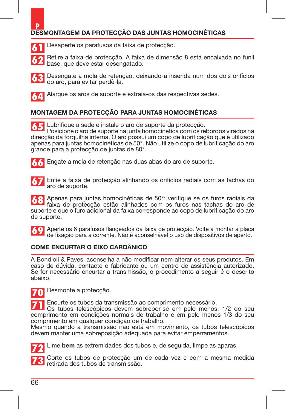 Bondioli&Pavesi 399CEE010_E User Manual | Page 66 / 255