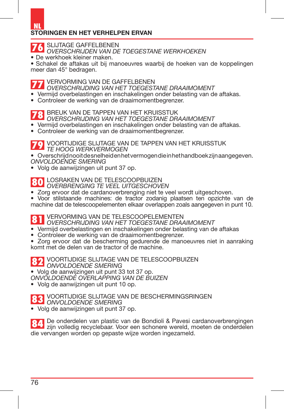 Bondioli&Pavesi 399CEE010_E User Manual | Page 76 / 255