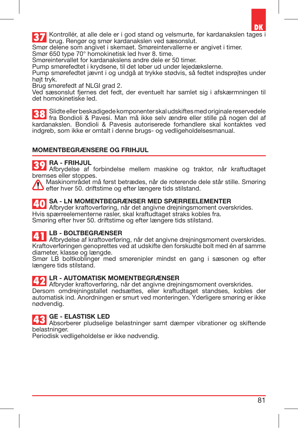 Bondioli&Pavesi 399CEE010_E User Manual | Page 81 / 255