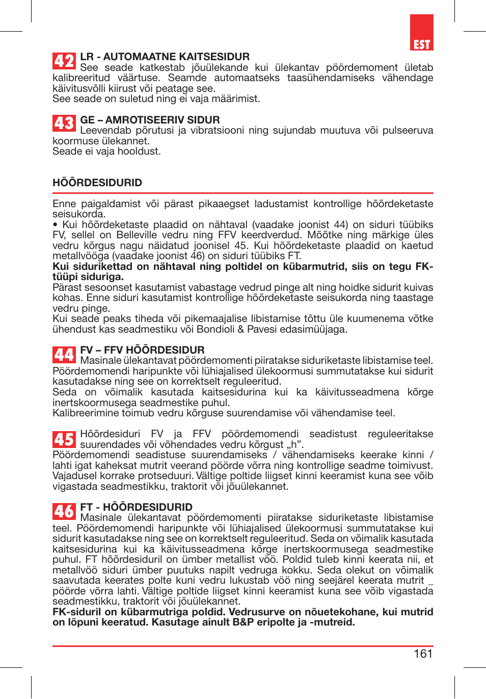 Bondioli&Pavesi 399CEE011_F User Manual | Page 160 / 281