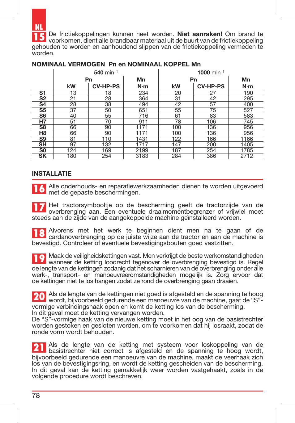 78 nl | Bondioli&Pavesi 399CEE011_F User Manual | Page 77 / 281