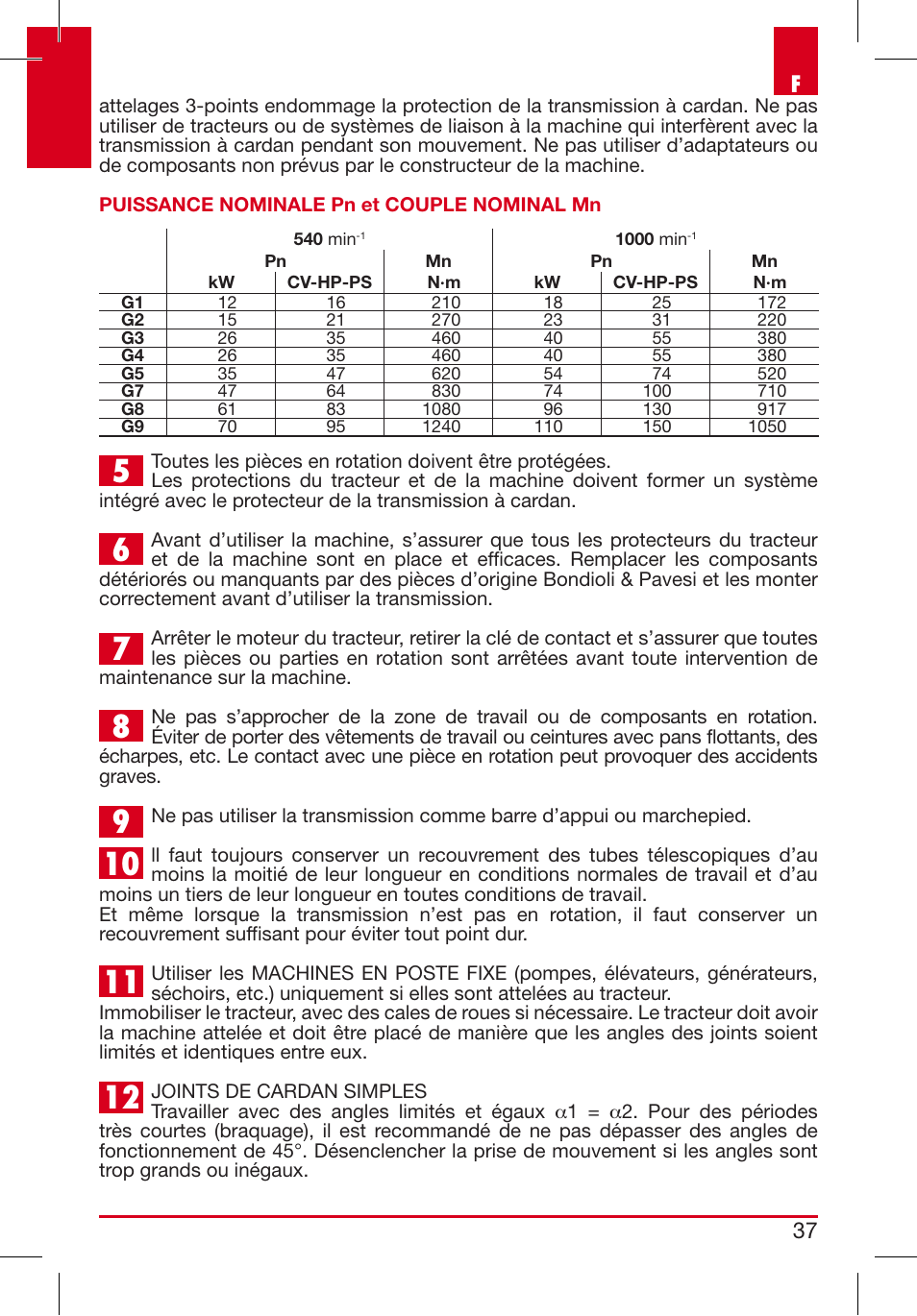 37 f | Bondioli&Pavesi 399CEEG01_D User Manual | Page 37 / 283