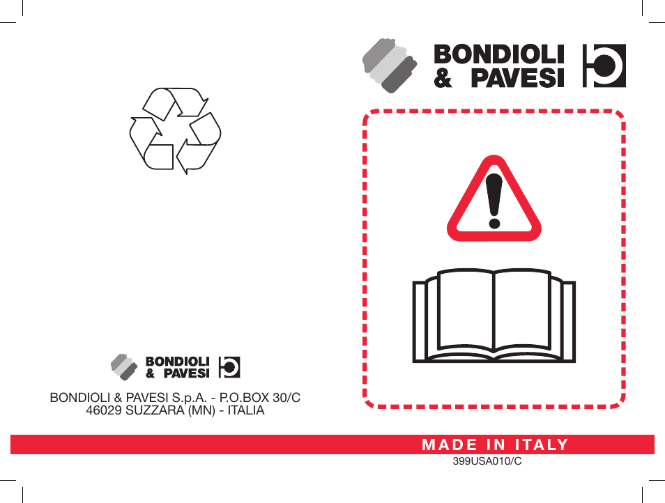 Bondioli&Pavesi 399USA010_C User Manual | 79 pages