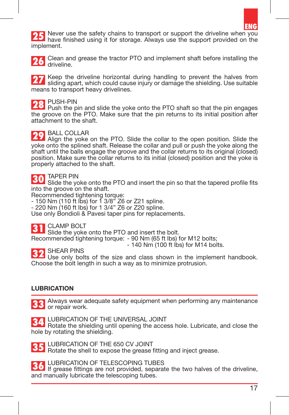Bondioli&Pavesi 399USA010_C User Manual | Page 17 / 79