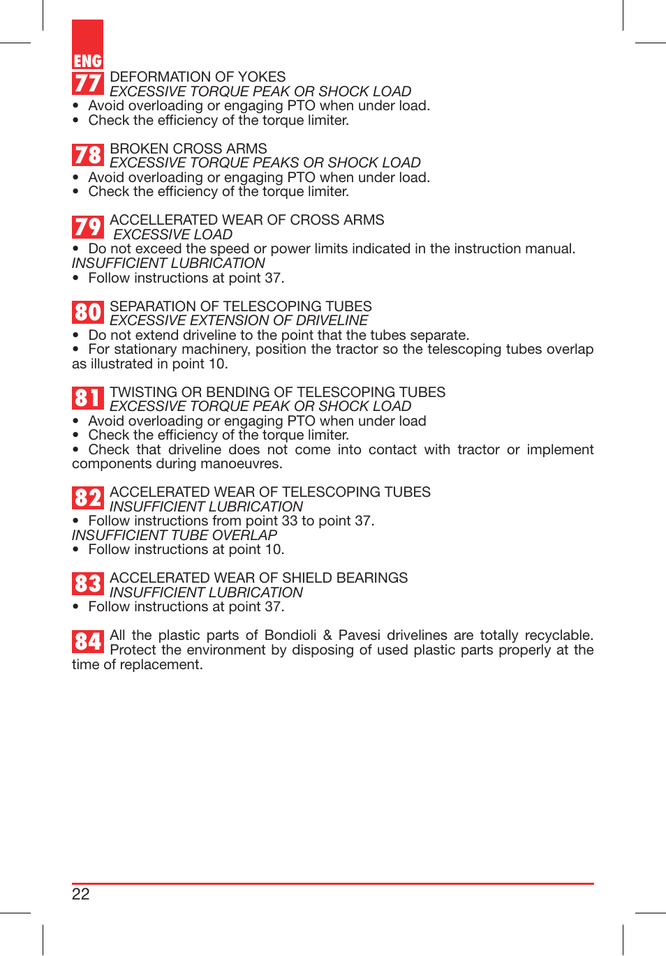 Bondioli&Pavesi 399USA010_C User Manual | Page 22 / 79