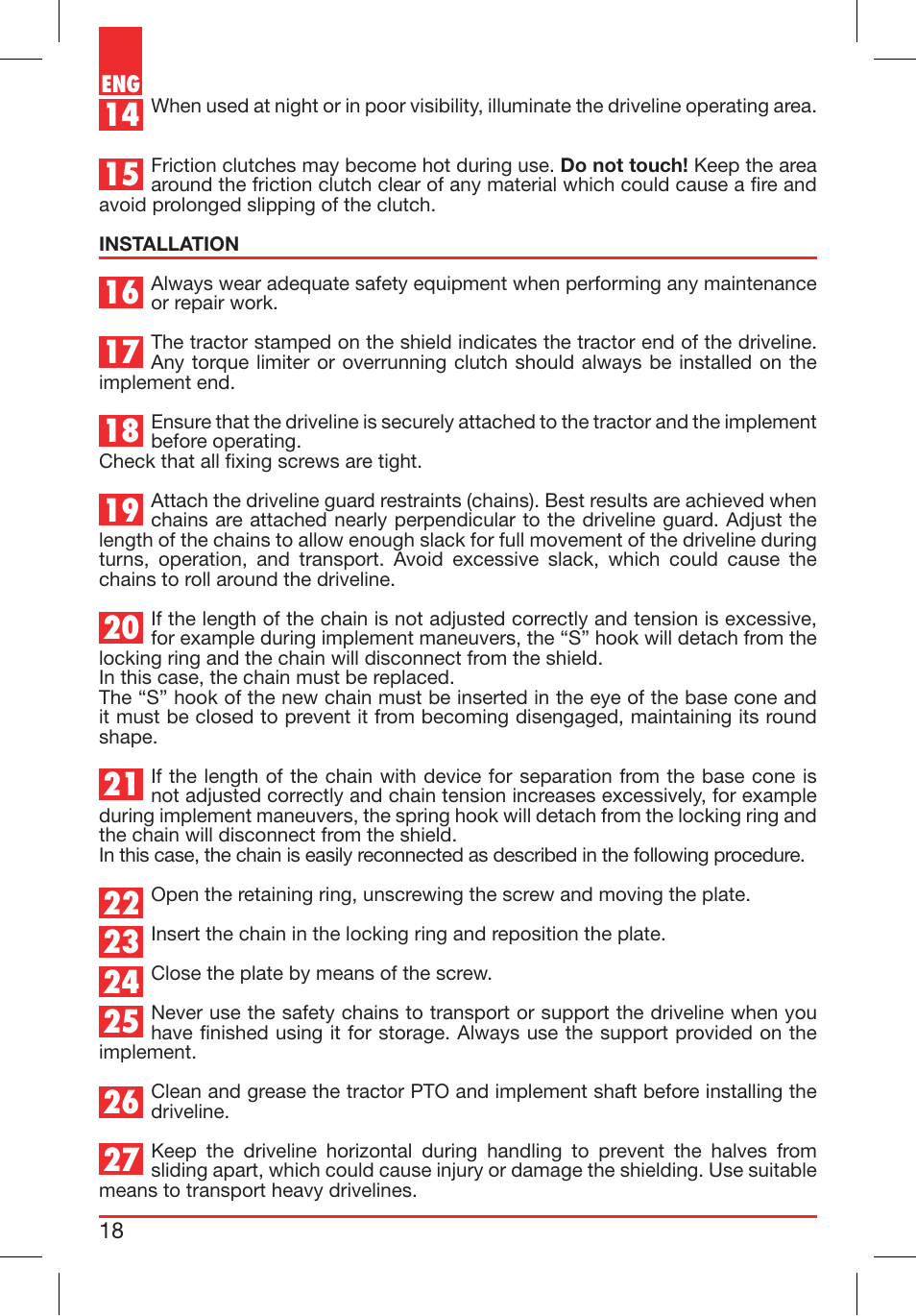 Bondioli&Pavesi 399USAG01_C User Manual | Page 18 / 87