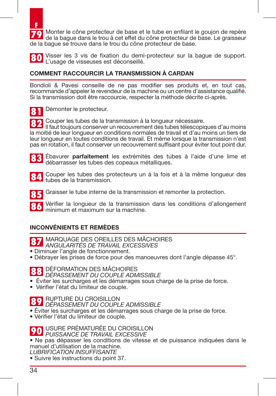 Bondioli&Pavesi 399USAG01_C User Manual | Page 34 / 87