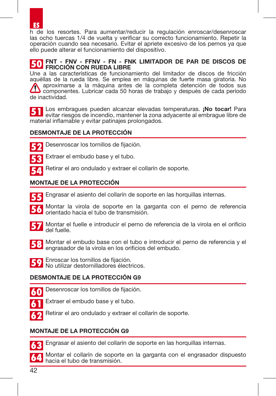 Bondioli&Pavesi 399USAG01_C User Manual | Page 42 / 87