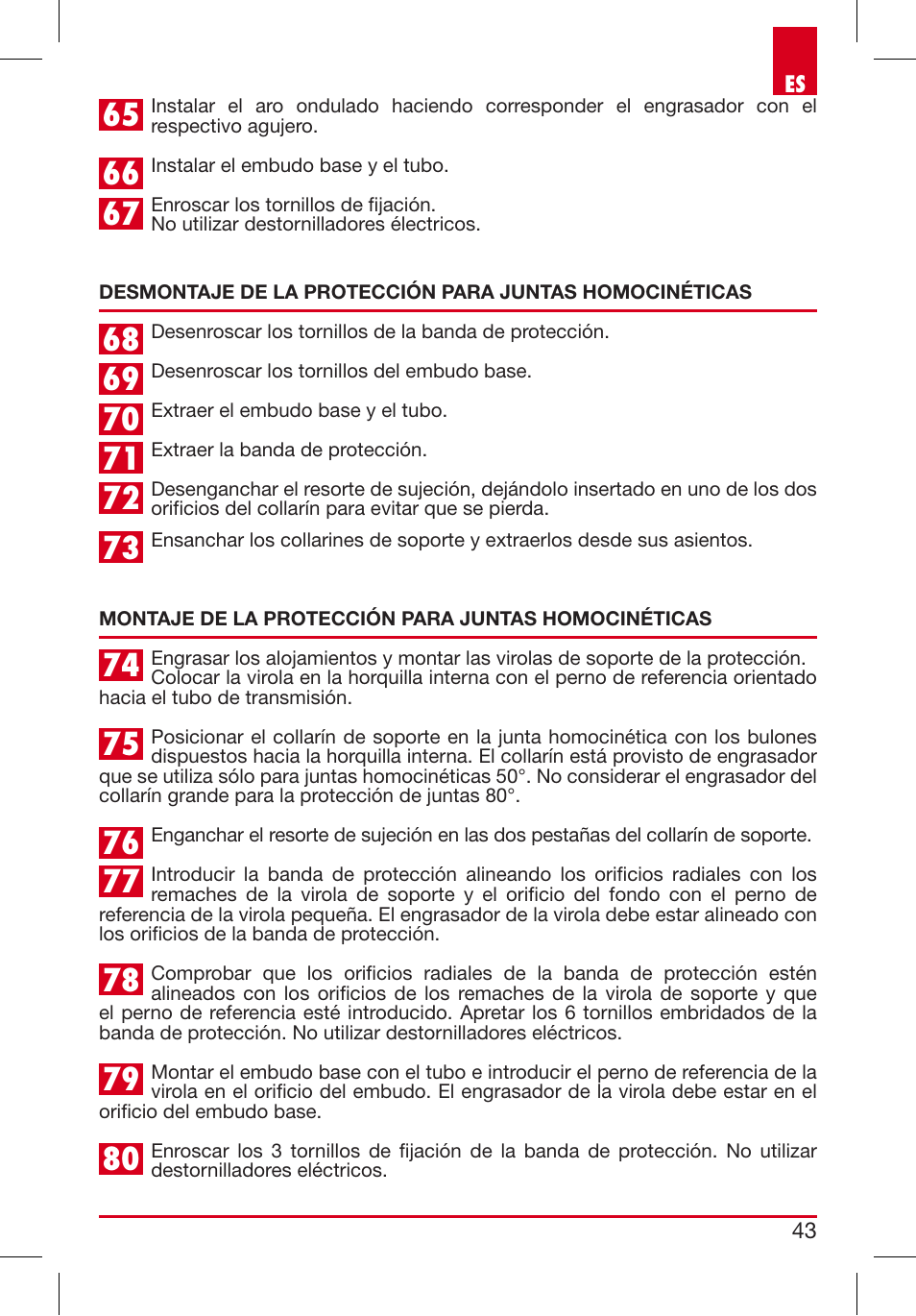 Bondioli&Pavesi 399USAG01_C User Manual | Page 43 / 87