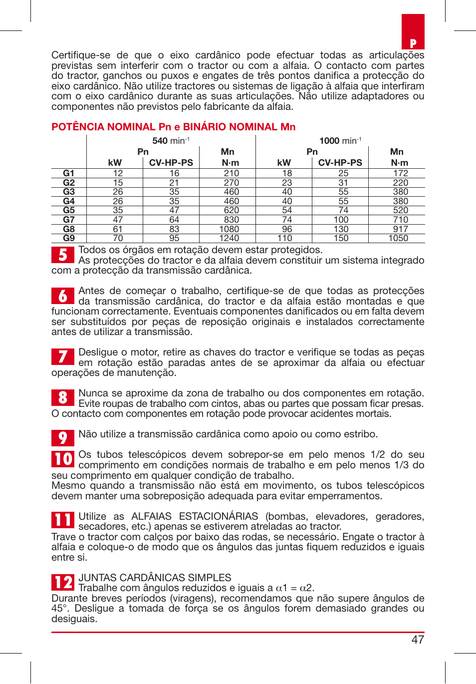 47 p | Bondioli&Pavesi 399USAG01_C User Manual | Page 47 / 87