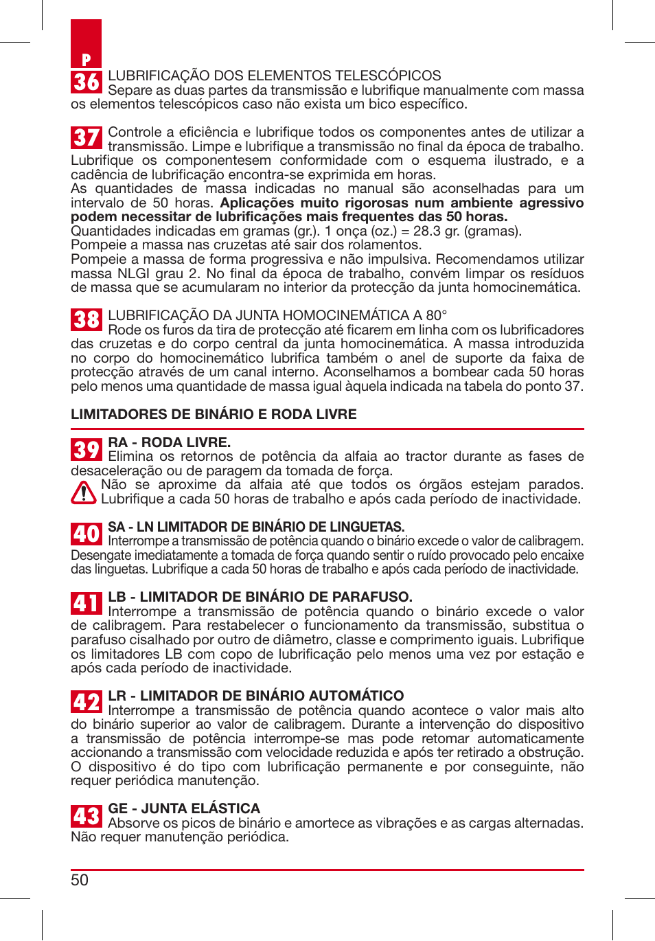 Bondioli&Pavesi 399USAG01_C User Manual | Page 50 / 87