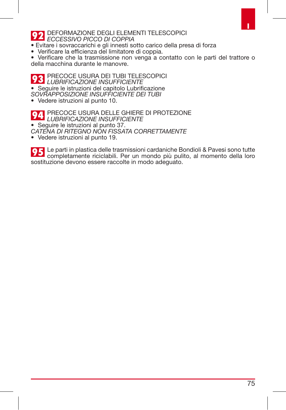 Bondioli&Pavesi 399USAG01_C User Manual | Page 75 / 87