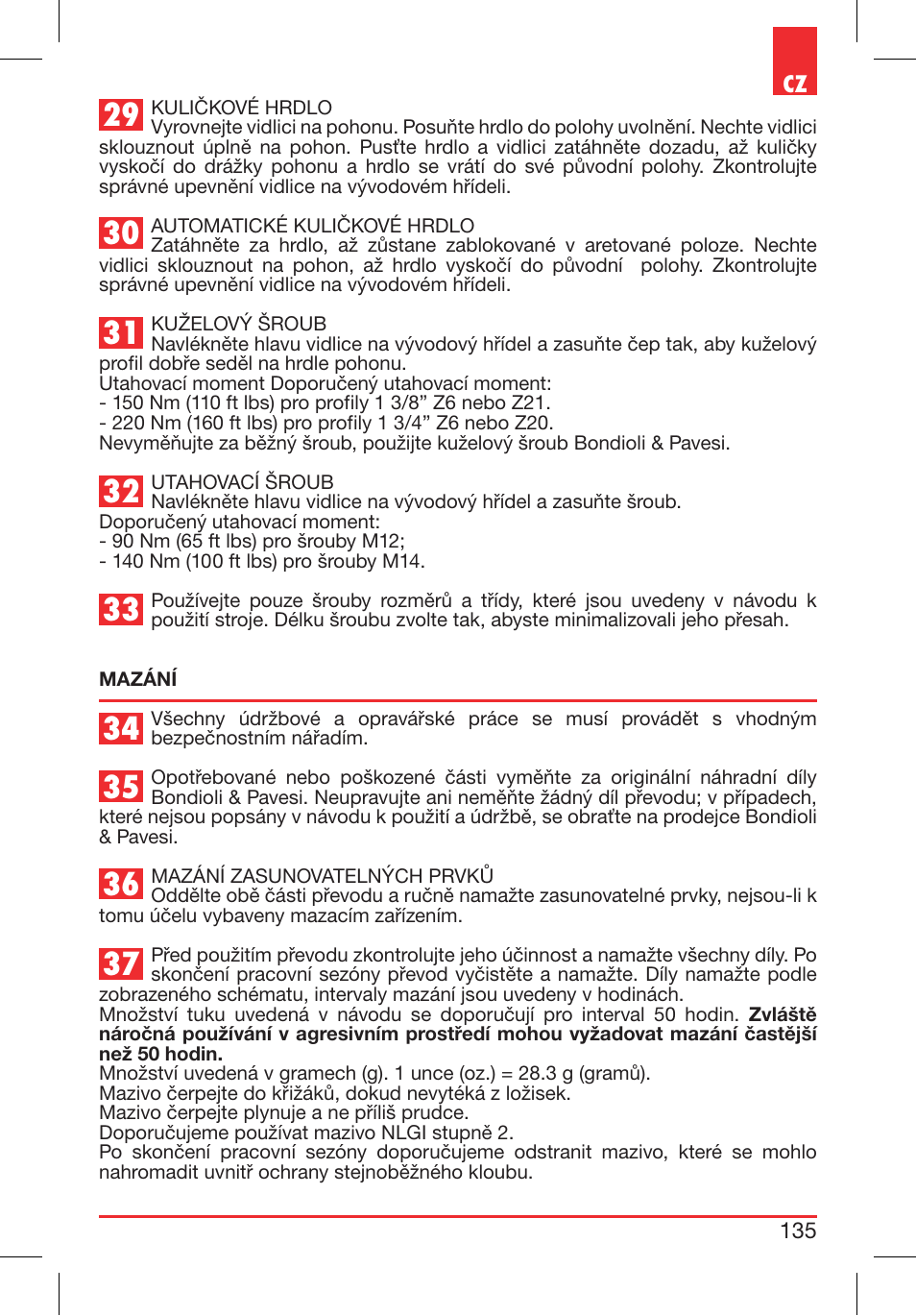 Bondioli&Pavesi 399CEBR15_A User Manual | Page 135 / 255