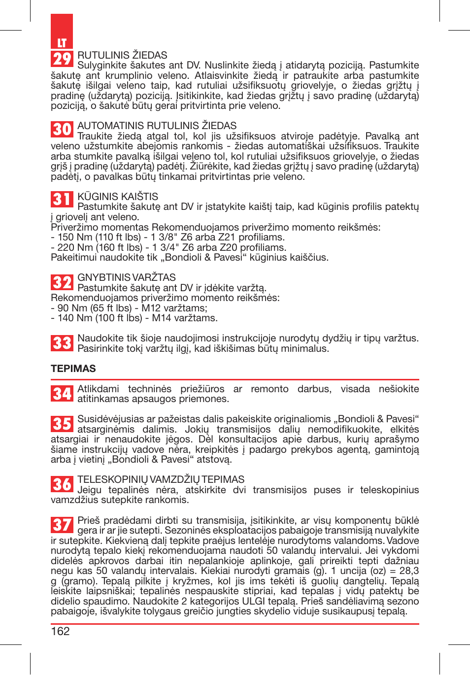 Bondioli&Pavesi 399CEBR15_A User Manual | Page 162 / 255