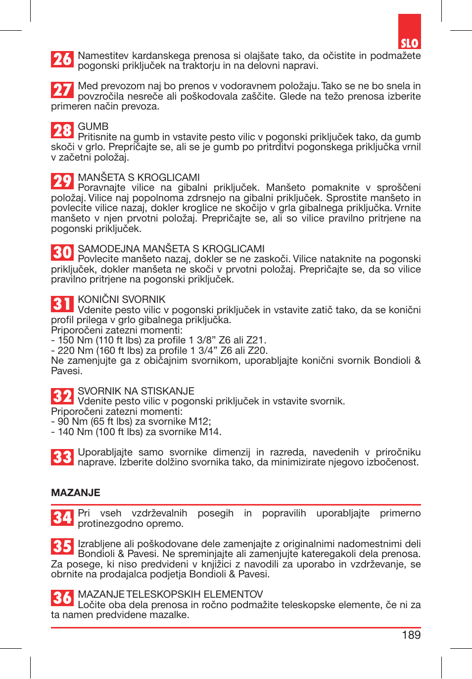 Bondioli&Pavesi 399CEBR15_A User Manual | Page 189 / 255