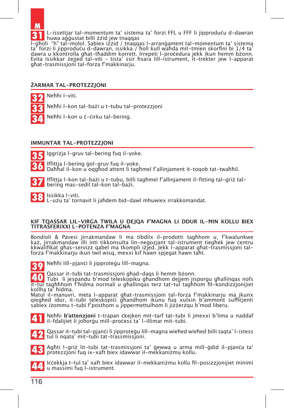 Bondioli&Pavesi 399CECN02_G User Manual | Page 116 / 171