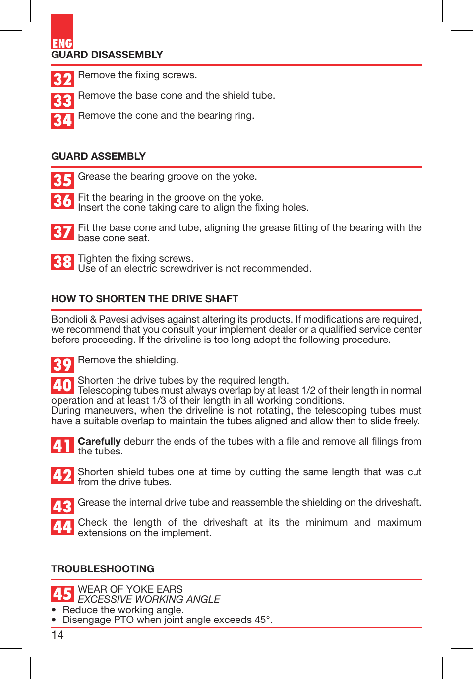 Bondioli&Pavesi 399CECN02_G User Manual | Page 14 / 171
