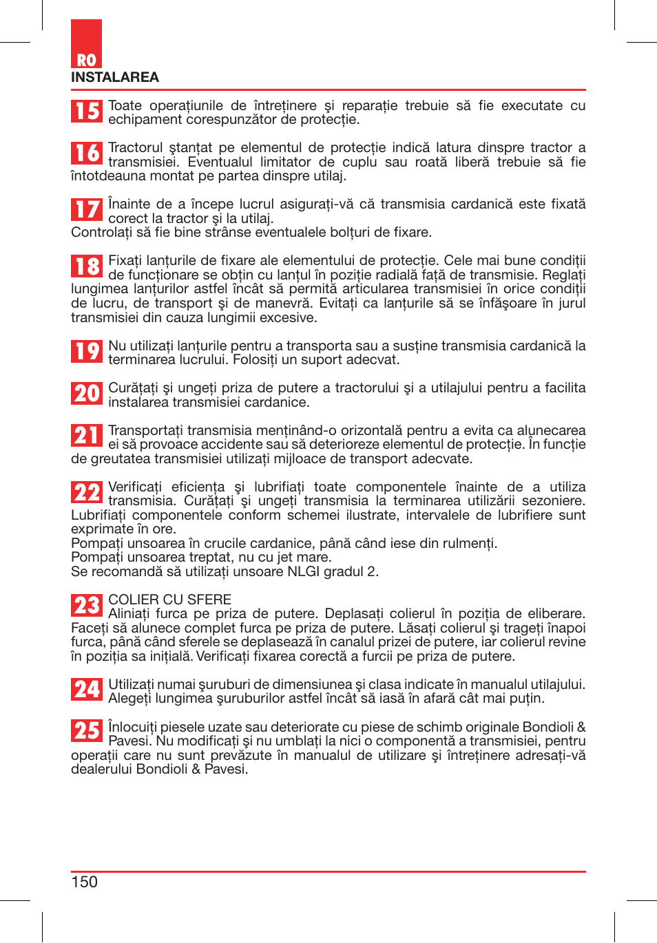 Bondioli&Pavesi 399CECN02_G User Manual | Page 150 / 171