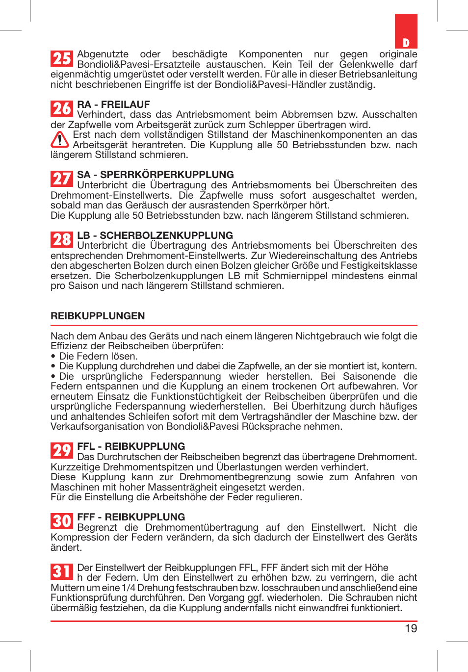 Bondioli&Pavesi 399CECN02_G User Manual | Page 19 / 171