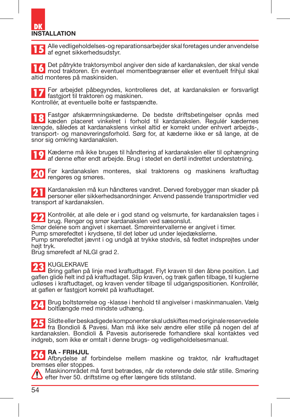 Bondioli&Pavesi 399CECN02_G User Manual | Page 54 / 171