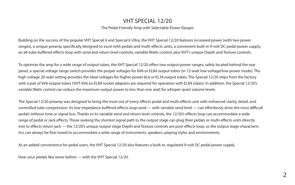 Vht special 12/20 | VHT Special 12/20 Head User Manual | Page 5 / 20