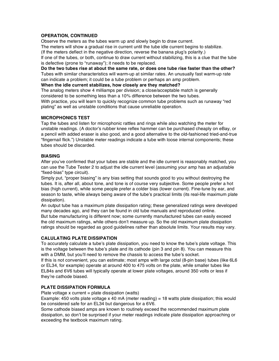 VHT Tube Tester 2 User Manual | Page 2 / 4