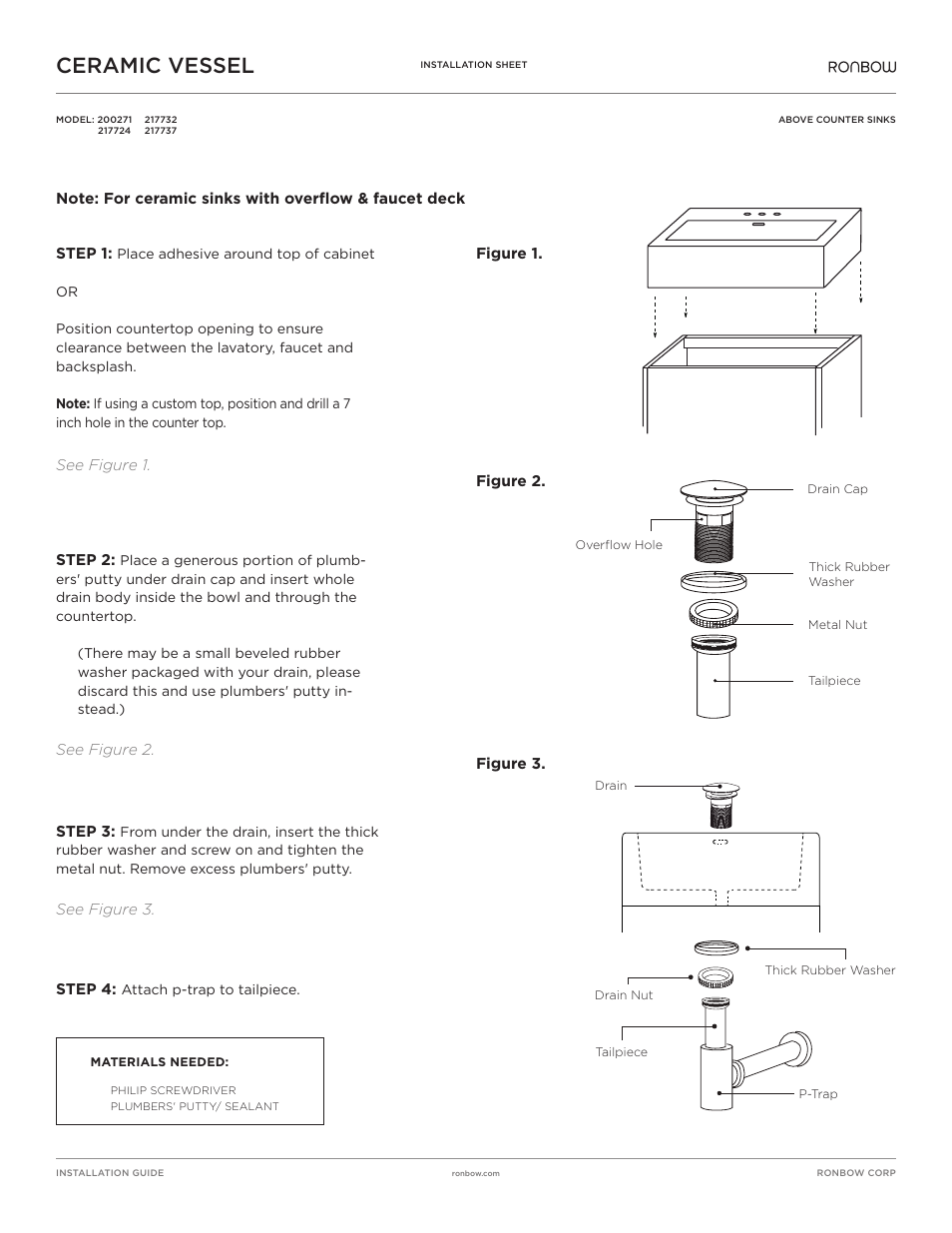 Ronbow 200271 User Manual | 1 page