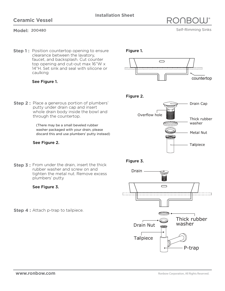 Ronbow 200480 User Manual | 1 page