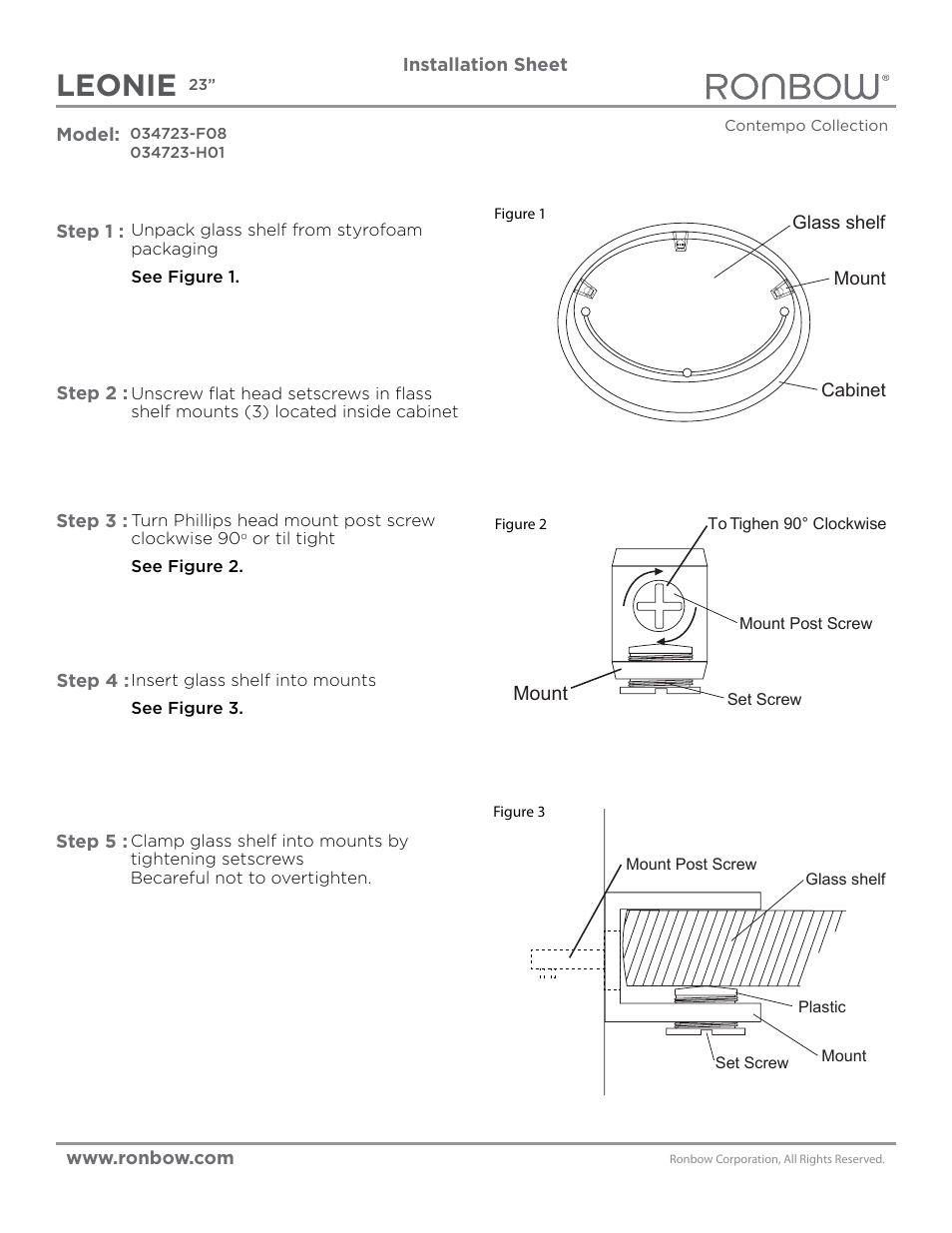 Leonie | Ronbow Leonie User Manual | Page 3 / 3