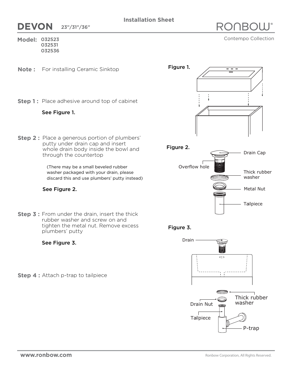 Devon | Ronbow Devon User Manual | Page 3 / 3