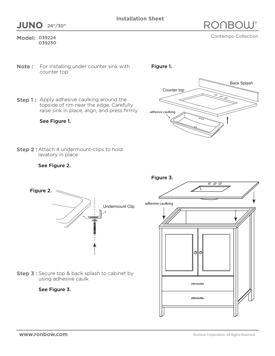 Juno | Ronbow Juno User Manual | Page 2 / 3